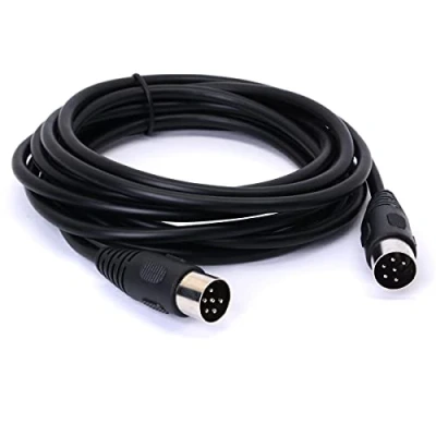 Afbeelding van Midi DIN 6 pins kabel mannelijk naar plug instrument converter adapter 6pin audiokabel voor microfoon gitaar (3 meter)