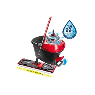 Afbeelding van Vileda Vloerwisserset Ultramax XL Turbo Box ideaal voor grote oppervlakken (set, 3 delig)
