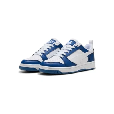 Afbeelding van Puma Rebound V6 Unisex Sneakers laag voor kinderen, Maat: 35.5, Clyde royal/white Hoogwaardig imitatieleer
