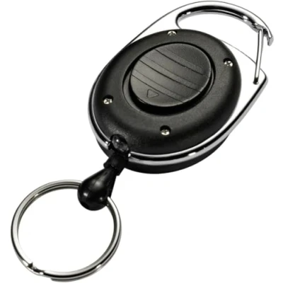 Afbeelding van Durable 819801 Jojo stijl Led (Afrolmechanisme/sleutelhouder met uittrekbare sleutelhanger en Ledlamp) 1 stuk, zwart