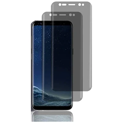 Afbeelding van 2 Pack Anti Spy Screen Protector for Samsung Galaxy S8 / S9 Full Privacy Protector, 3D Tempered Glass Film, 9H Hardness Peeping Coverage Scratch