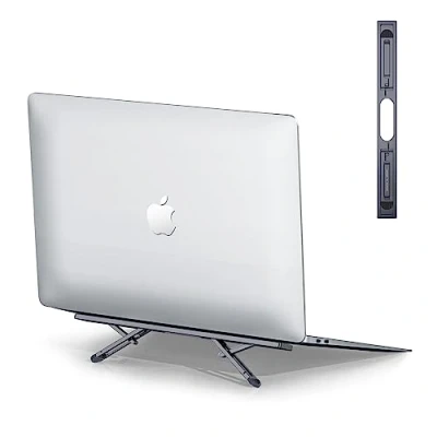 Afbeelding van nediea Opvouwbare laptopstandaard, in hoogte verstelbaar, laptop kantelstandaard, draagbare laptophouder voor bureau, compatibel met MacBook Air Pro, Dell, HP, 10 15,6 inch notebooks