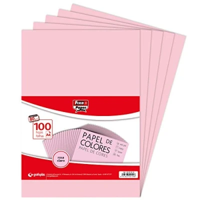 Afbeelding van Fixo Paper 65009253 verpakking met 100 vellen, 80 g, papier, lichtroze, A4