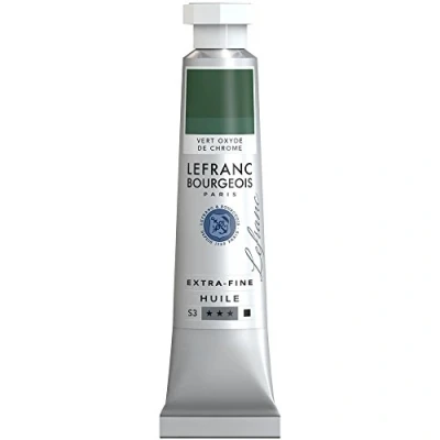 Afbeelding van Lefranc Bourgeois 404986 Extra fijne olieverf met hoogwaardige kunstenaarspigmenten, lichtecht, verouderingsbestendig 20ml Tube, Chromium Oxide Green