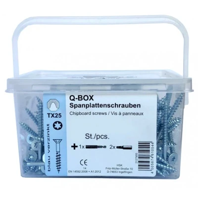 Afbeelding van Voordeelemmer spaanplaatschroeven torx 5x70 verzinkt 160 stuks