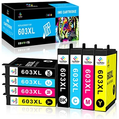 Afbeelding van LeciRoba 603xl voor Epson 603 inkt multipack en inktpatronen,voor XP 2100 2150 3100 3150 xp3155 4100 4150 Workforce WF 2810 WF2820 2840 2870 (8 pakketten)