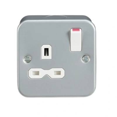 Afbeelding van Metalen bekleed 13 A 1 G DP schakelaarstopcontact