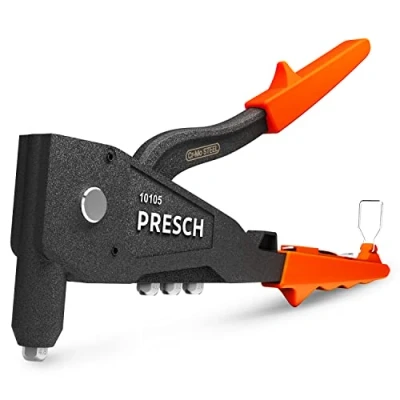 Afbeelding van Presch blindklinknageltang incl. klinknagelmeter robuuste professionele klinknageltang met ergonomische handgreep voor blindklinknagels