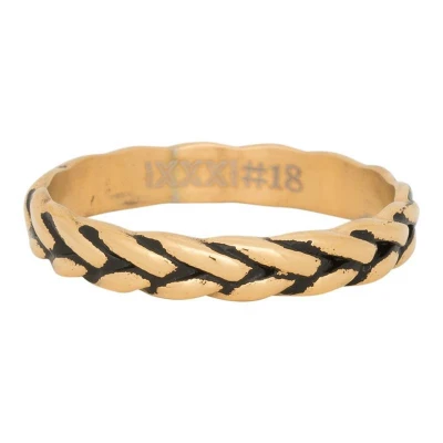 Afbeelding van Wheat knot iXXXi Vulring 4 mm SALE 17 / Gold fill in black