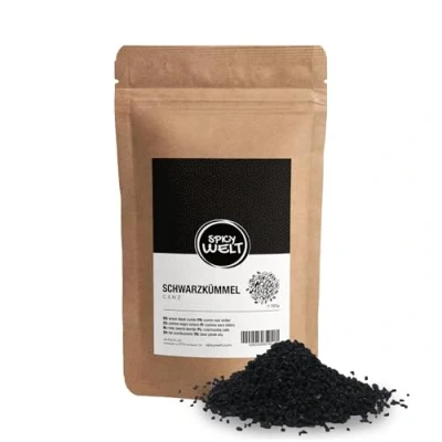 Afbeelding van Spicy Welt Hele Zwarte Komijn (250g) Komijnzaad, Nigella Sativa Puur Natuur, Authentieke Smaak Krachtige Aroma 100% Natuurlijk, Zonder Additieven