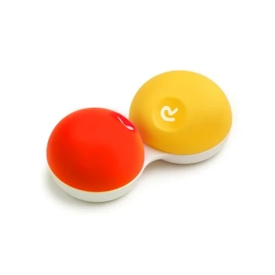Afbeelding van Contactlens Opbergdoos voor op reis Platte hoesjes Softgrip Bulk Koop Doos Schroefdop Gemarkeerd R en L 1 stuks per bestelling door Sports World Vision