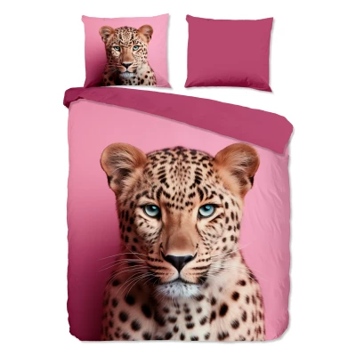 Afbeelding van Pure Jachtluipaard Dekbedovertrek Roze Lits jumeaux (240 x 200/220 cm)