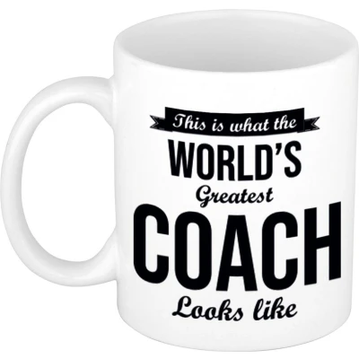 Afbeelding van Worlds Greatest Coach cadeau mok / beker 300 ml feest mokken