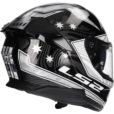 Afbeelding van LS2 FF808 Stream II Galdam Helm, zwart wit, afmeting S voor man