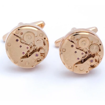 Afbeelding van Manchetknopen Horloge Mechanisch Rose Goud