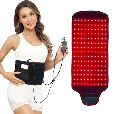 Afbeelding van JOBYNA Infrarood therapie en roodlichttherapie voor lichaamspijn, 660nm &amp; 850nm led Red Light Therapy, rode lichtlamp, infraroodlamp met timer, 3 temperaturen diepentherapie rug,