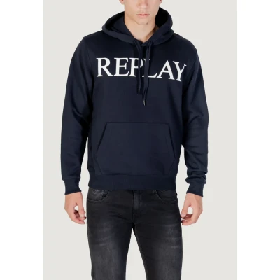 Afbeelding van Replay Basic capuchontrui voor heren, 067 Night Blue, XL