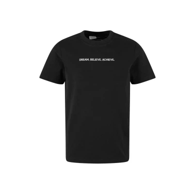 Afbeelding van Mister Tee Dream Believe Achieve EMB Tshirt print voor kinderen, Maat: 110/116, Black