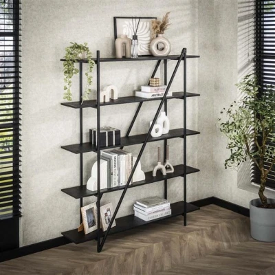 Afbeelding van Hoyz Collection Wandrek 140cm 5 Laags Piega Grijs