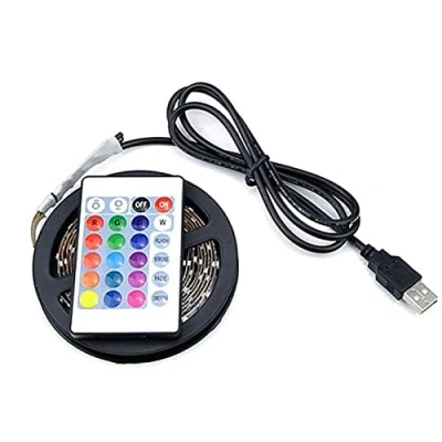 Afbeelding van Ledstrip RGB lichtstrip met afstandsbediening,RGB kleurveranderende verlichting voor slaapkamer, kamerfeest Zankie