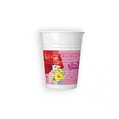 Afbeelding van Procos 93552 Partybeker Princess Dreaming, 8 stuks, inhoud 200 ml, van plastic, feestservies, verjaardag, themafeest