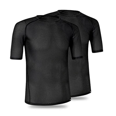 Afbeelding van GripGrab Ultralight Mesh 2PACK Korte Mouw Base Layer Zomer Fiets Ondershirt Polygiene Zweethemd Zwart Heren Maat M