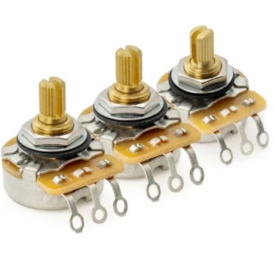 Afbeelding van CTS 450G A250Kx2+B250K Potmeter Logaritmische Lineair Messing Short Split Shaft 1/4 Inch 10% voor Elektrische Gitaar Basgitaar(Set van 2A1B)