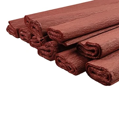 Afbeelding van Netuno 10 rollen crêpepapier, donkerbruin, 200 x 50 cm, knutselpapier, crêpepapier om te knutselen, bruin bruintinten, knutselcrêpepapier,