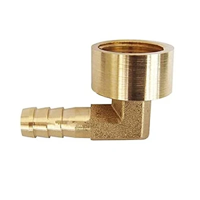 Afbeelding van HATOOLHA® Messing Weerhaak Slang Fitting, Elleboog Pijp Connector 8mm Prikkeldraad 1/4 &quot;BSP Vrouwelijke Draad 90 Graden Adapter