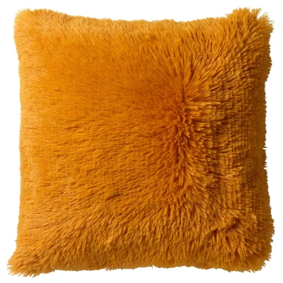 Afbeelding van Dutch Decor FLUFFY Sierkussen 45x45 cm superzacht effen kleur Golden Glow geel