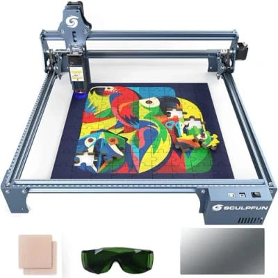Afbeelding van Sculpfun S9 lasergraveermachine 90W effect lasergraveerder, hout lasergravure snijden, nauwkeurige focus, volledig metaal, groot sculptuuroppervlak 410 * 420 mm