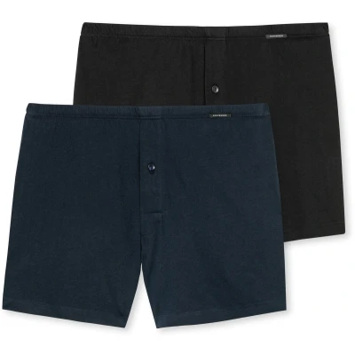 Afbeelding van Schiesser 2 PACK Boxershort, Heren, Maat: Medium, Schwarz/dunkelblau mix