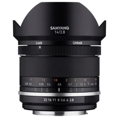 Afbeelding van Samyang 14mm f/2.8 MK2 Nikon F AE (Nikon F, Volledig formaat, APS C / DX), Objectief, Zwart