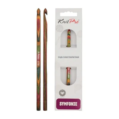 Afbeelding van KnitPro Symfonie hout 6,00mm haaknaald, kleurrijk, 20x5x1 cm