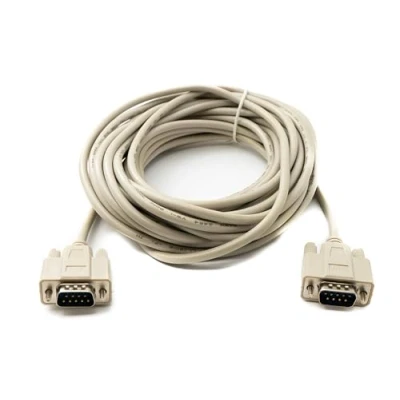 Afbeelding van System S D Sub Nullmodem Kabel 10m 9 Pin Mannelijk naar Mannelijke RS232 DB9 Adapter in Grijs