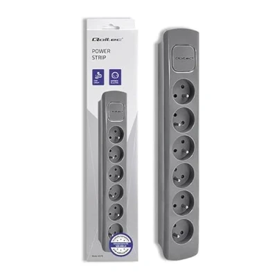 Afbeelding van Qoltec 50277 Power Strip 6 SOCKETS 1,8 m grijs