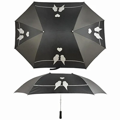 Afbeelding van Esschert Design paraplu voor 2 personen lovebirds 128.5 x 96.5 73.5 cm Paraplu&quot;;s