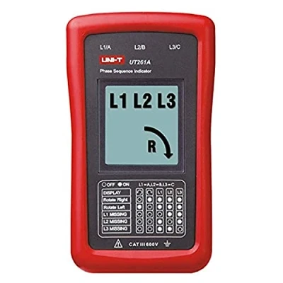 Afbeelding van UNI T UT261A Phase Sequence Tester Lack Meter Motor Rotation Indicator AC 40 700V 90 600V (UT261A)