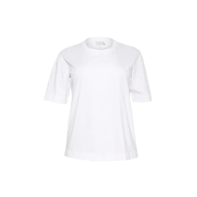 Afbeelding van Kaffe Curve MINA Tshirt basic, Dames, Maat: 50/52, Optical white