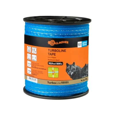 Afbeelding van Gallagher Schrikdraad TurboLine lint 12,5mm blauw 200m, Geschikt voor Veehouderij