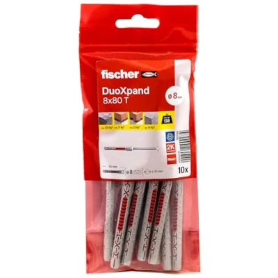 Afbeelding van 10 st constructieplug DuoXpand 8 x 80 mm Torx verzonken kop