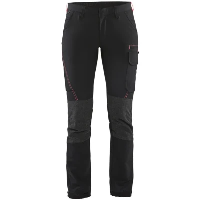 Afbeelding van Blaklader Dames Service werkbroek 4 weg stretch 7122 1645 Zwart/Rood D24
