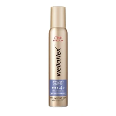 Afbeelding van Wellaflex 2 daagse volume schuimverzachter voor vrouwen, tot dagen flexibele grip, volumineus haar, zacht de hoofdhuid, dermatologisch getest, vrij van siliconen, houdgraad 4, 200 ml