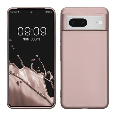 Afbeelding van kwmobile telefoonhoesje geschikt voor Google Pixel 8 Hoesje smartphone Back cover in metallic arctische bes