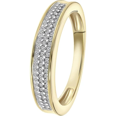Afbeelding van Lucardi 14 CT Gold Ring goldcoloured, Dames, Maat: 50, coloured