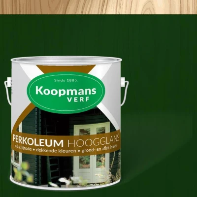 Afbeelding van Koopmans Perkoleum Hoogglans Dekkend Ready Mixed 2,5 ltr 206 donkergroen Buitengevel &amp; Tuin