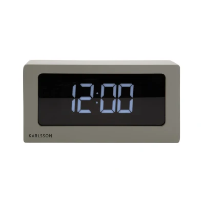 Afbeelding van Karlsson Wekker Boxed LED Warmgrijs 7x25x12,5cm