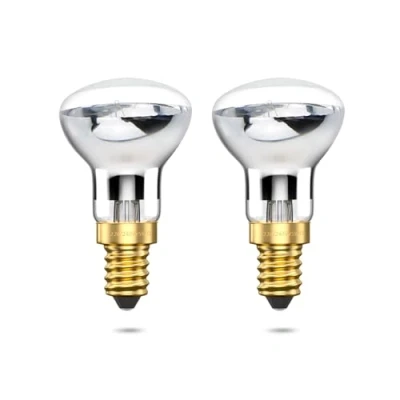 Afbeelding van DoRight R39 E14 reflector lampen, 25w lava lamp 240V spot lampen Edison schroeffitting, warm wit 2400 2600k voor slaapkamer pendel armaturen (2 pack)