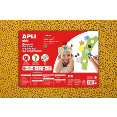 Afbeelding van Apli Kids EVA Foam vellen 60 x 40 cm luipaardprint 3 vel