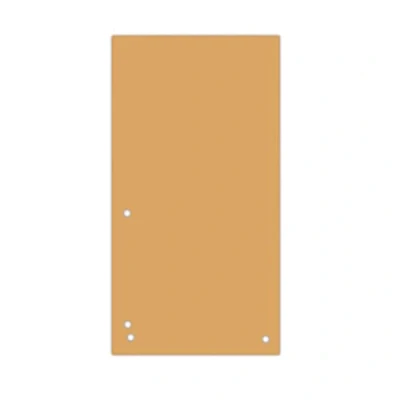 Afbeelding van DONAU 100 stuks scheidingsstroken/kleur: oranje/1/3 A4 van 190 g/m² gerecycled karton/4 voudige perforatie/23,5 x 10,5 cm/gelocht/tabbladen mappen tabbladen / Made in EU